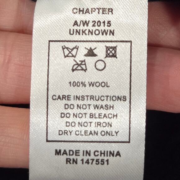 CH Carolina Herrera Wool Black Blazer Jacket Double Breasted Dark Academia Large - Picture 7 of 9